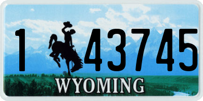 WY license plate 143745