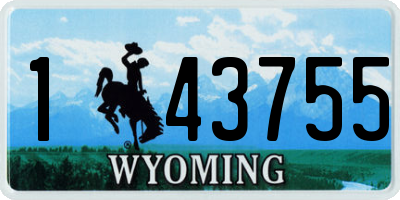 WY license plate 143755