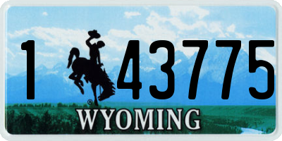 WY license plate 143775
