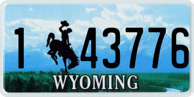 WY license plate 143776
