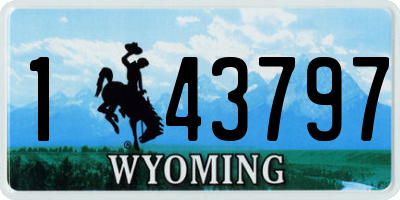 WY license plate 143797