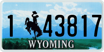 WY license plate 143817