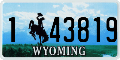 WY license plate 143819