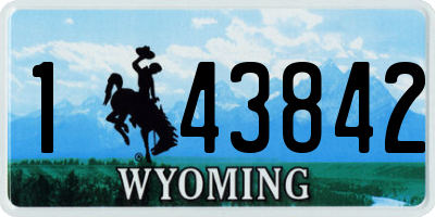 WY license plate 143842