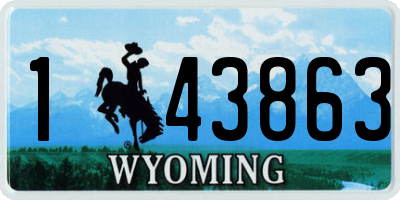 WY license plate 143863