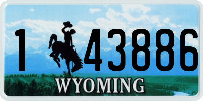 WY license plate 143886