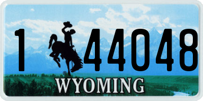 WY license plate 144048