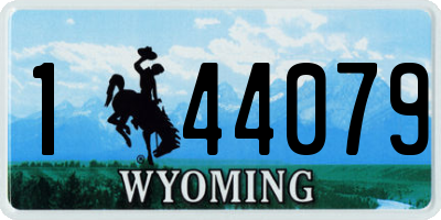 WY license plate 144079