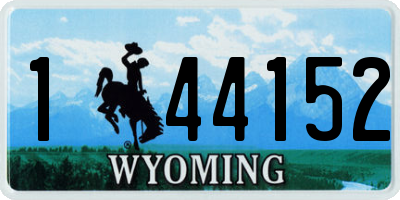 WY license plate 144152