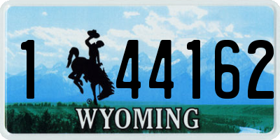 WY license plate 144162