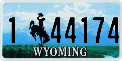WY license plate 144174