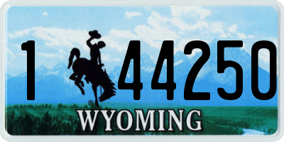 WY license plate 144250