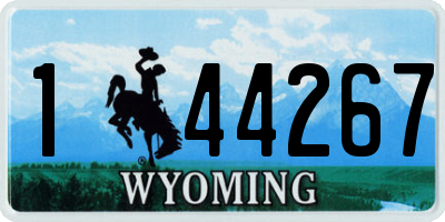 WY license plate 144267