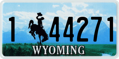 WY license plate 144271