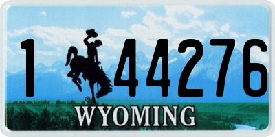WY license plate 144276