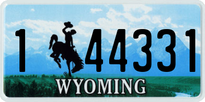WY license plate 144331