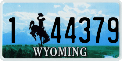 WY license plate 144379