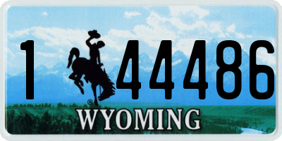 WY license plate 144486