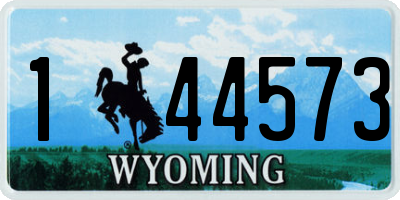WY license plate 144573