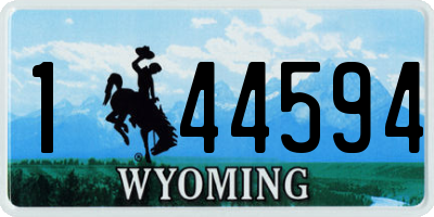 WY license plate 144594