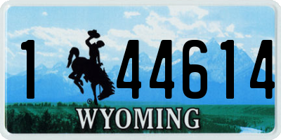 WY license plate 144614