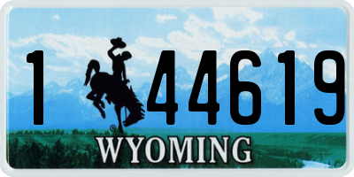 WY license plate 144619