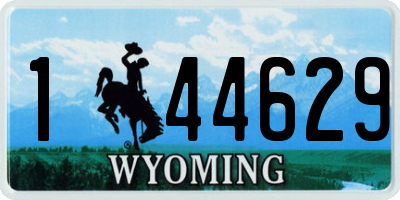 WY license plate 144629