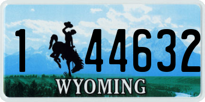WY license plate 144632