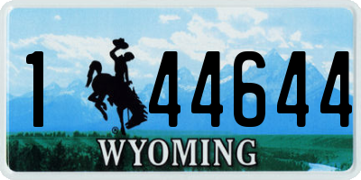 WY license plate 144644