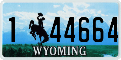 WY license plate 144664