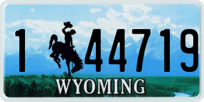 WY license plate 144719