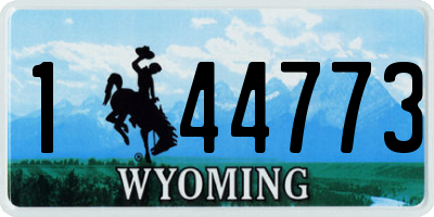 WY license plate 144773