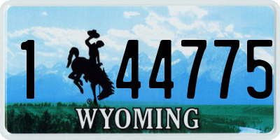 WY license plate 144775