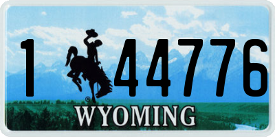 WY license plate 144776