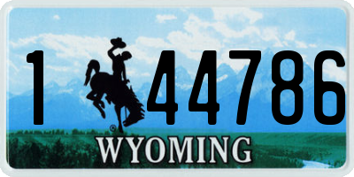 WY license plate 144786