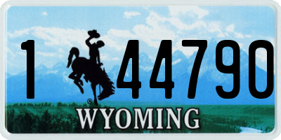 WY license plate 144790