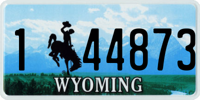 WY license plate 144873