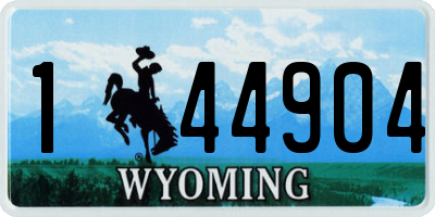 WY license plate 144904