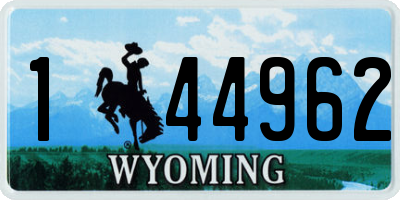 WY license plate 144962