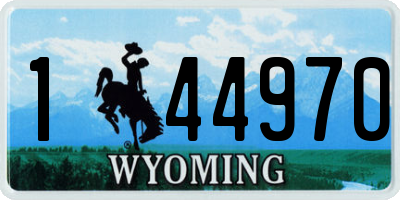 WY license plate 144970