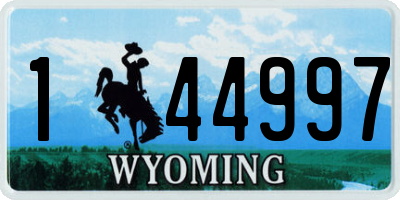 WY license plate 144997