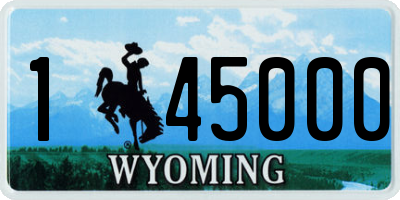 WY license plate 145000