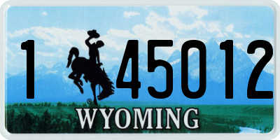 WY license plate 145012