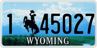 WY license plate 145027