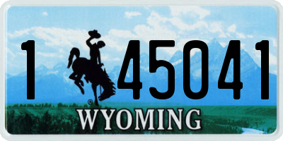 WY license plate 145041