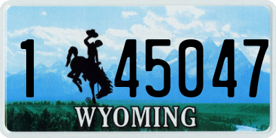 WY license plate 145047