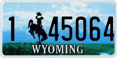 WY license plate 145064