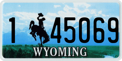 WY license plate 145069