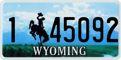WY license plate 145092