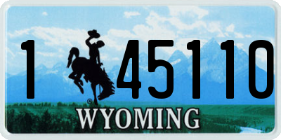 WY license plate 145110